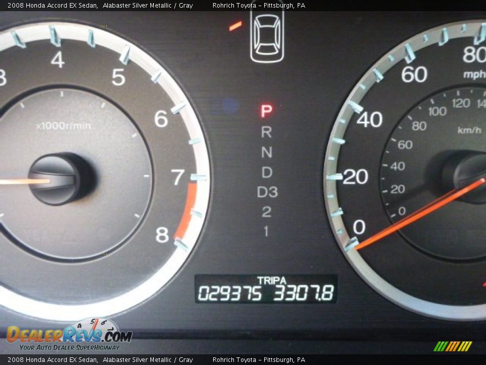 2008 Honda Accord EX Sedan Alabaster Silver Metallic / Gray Photo #9