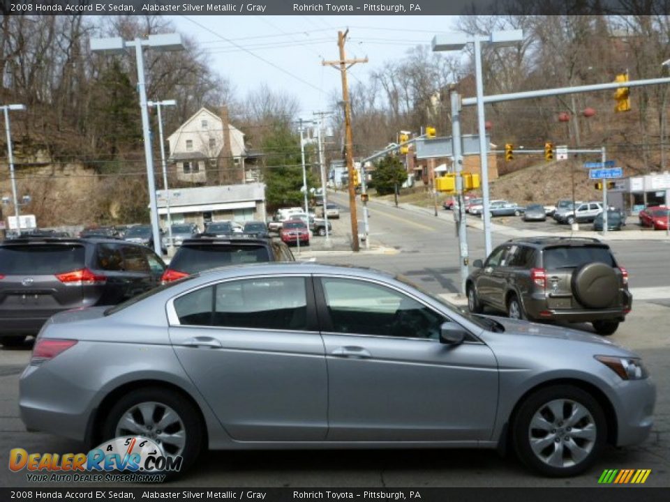 2008 Honda Accord EX Sedan Alabaster Silver Metallic / Gray Photo #10