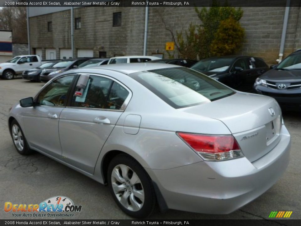 2008 Honda Accord EX Sedan Alabaster Silver Metallic / Gray Photo #13