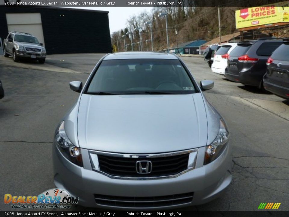 2008 Honda Accord EX Sedan Alabaster Silver Metallic / Gray Photo #14