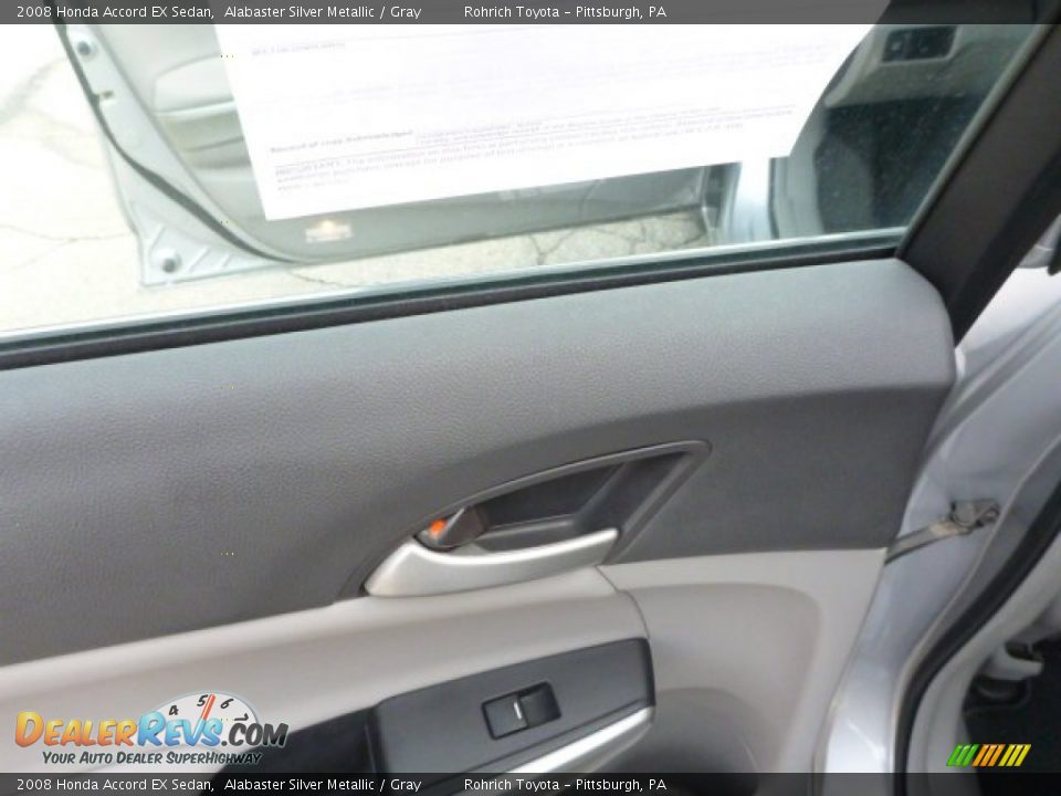 2008 Honda Accord EX Sedan Alabaster Silver Metallic / Gray Photo #15