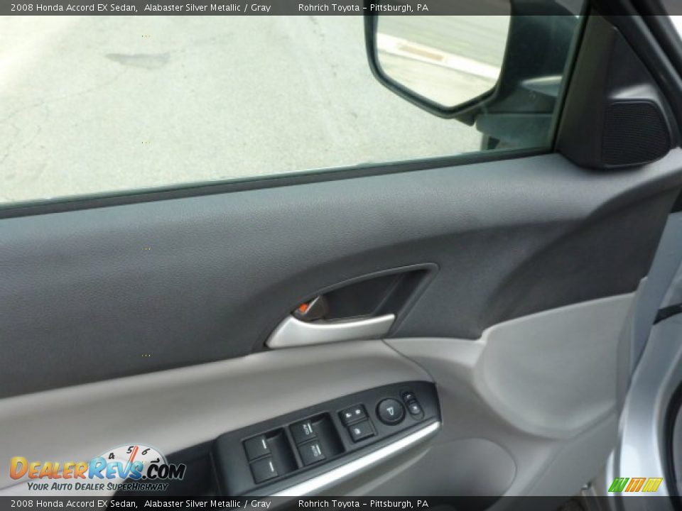 2008 Honda Accord EX Sedan Alabaster Silver Metallic / Gray Photo #16