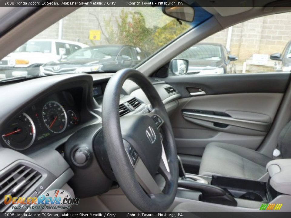 2008 Honda Accord EX Sedan Alabaster Silver Metallic / Gray Photo #18