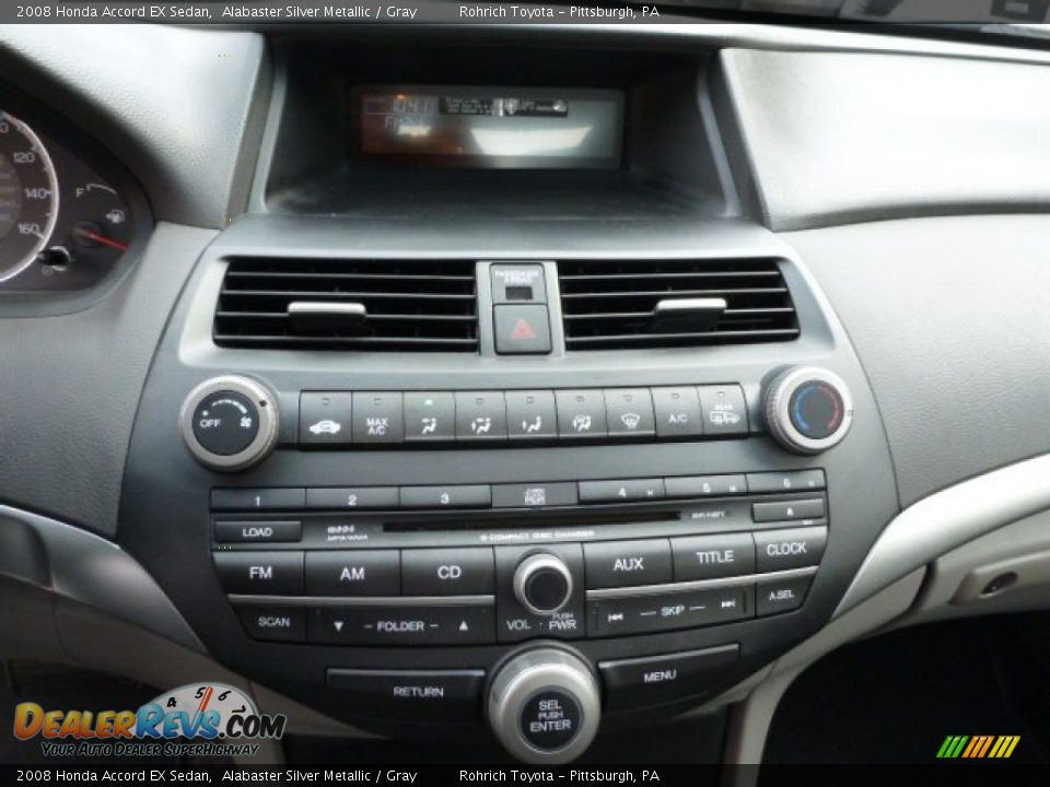 2008 Honda Accord EX Sedan Alabaster Silver Metallic / Gray Photo #19