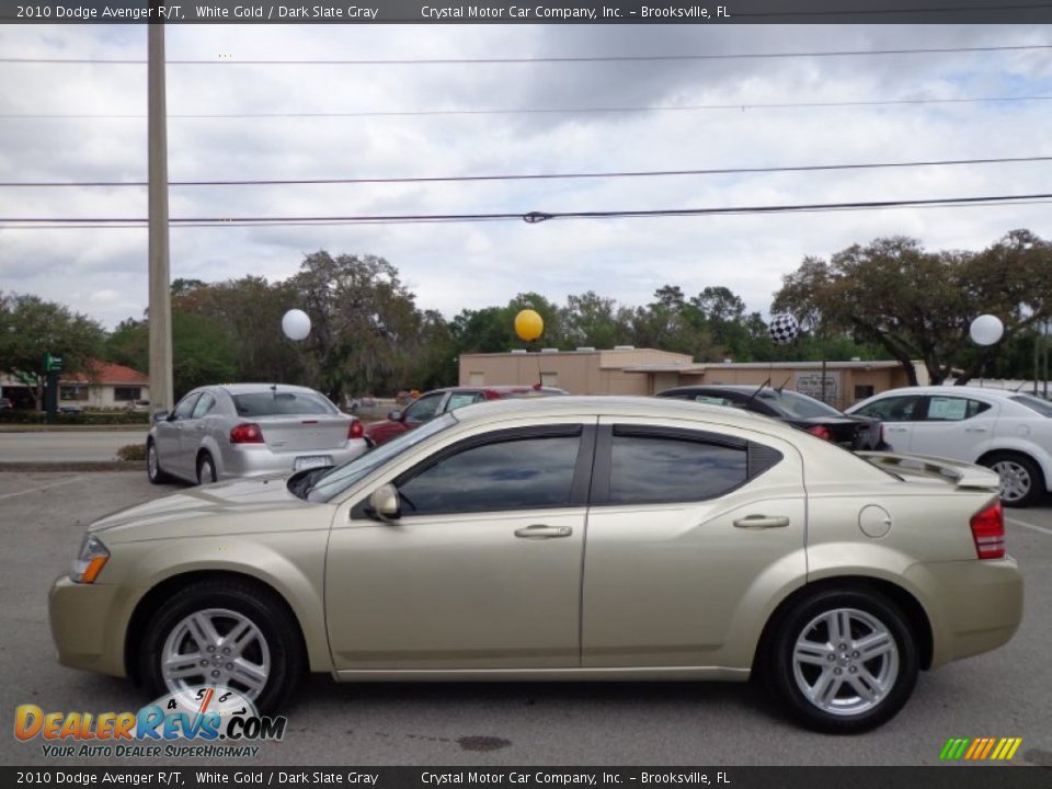 2010 Dodge Avenger R/T White Gold / Dark Slate Gray Photo #2