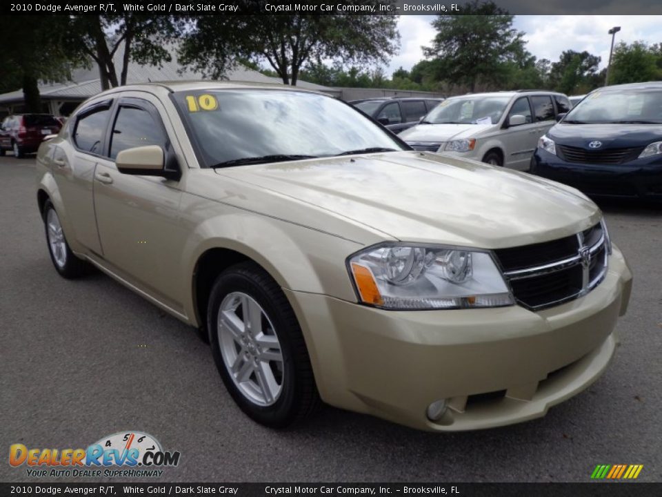 2010 Dodge Avenger R/T White Gold / Dark Slate Gray Photo #10
