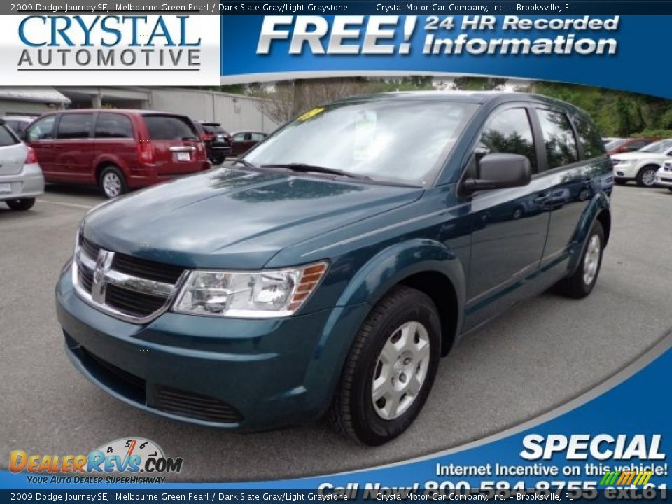 2009 Dodge Journey SE Melbourne Green Pearl / Dark Slate Gray/Light Graystone Photo #1