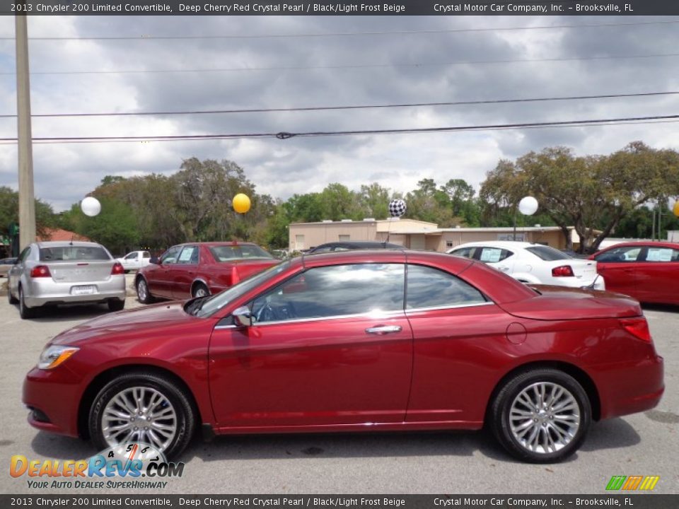 2013 Chrysler 200 Limited Convertible Deep Cherry Red Crystal Pearl / Black/Light Frost Beige Photo #2