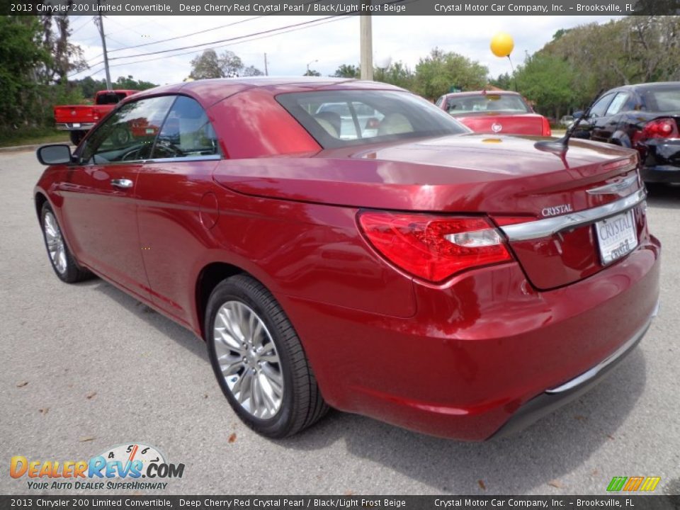2013 Chrysler 200 Limited Convertible Deep Cherry Red Crystal Pearl / Black/Light Frost Beige Photo #3