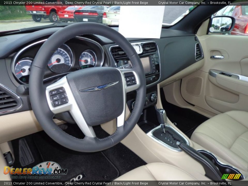 2013 Chrysler 200 Limited Convertible Deep Cherry Red Crystal Pearl / Black/Light Frost Beige Photo #6
