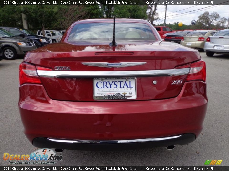 2013 Chrysler 200 Limited Convertible Deep Cherry Red Crystal Pearl / Black/Light Frost Beige Photo #7