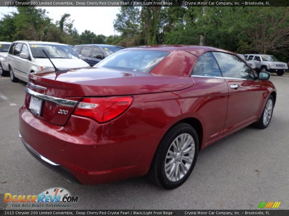 2013 Chrysler 200 Limited Convertible Deep Cherry Red Crystal Pearl / Black/Light Frost Beige Photo #8