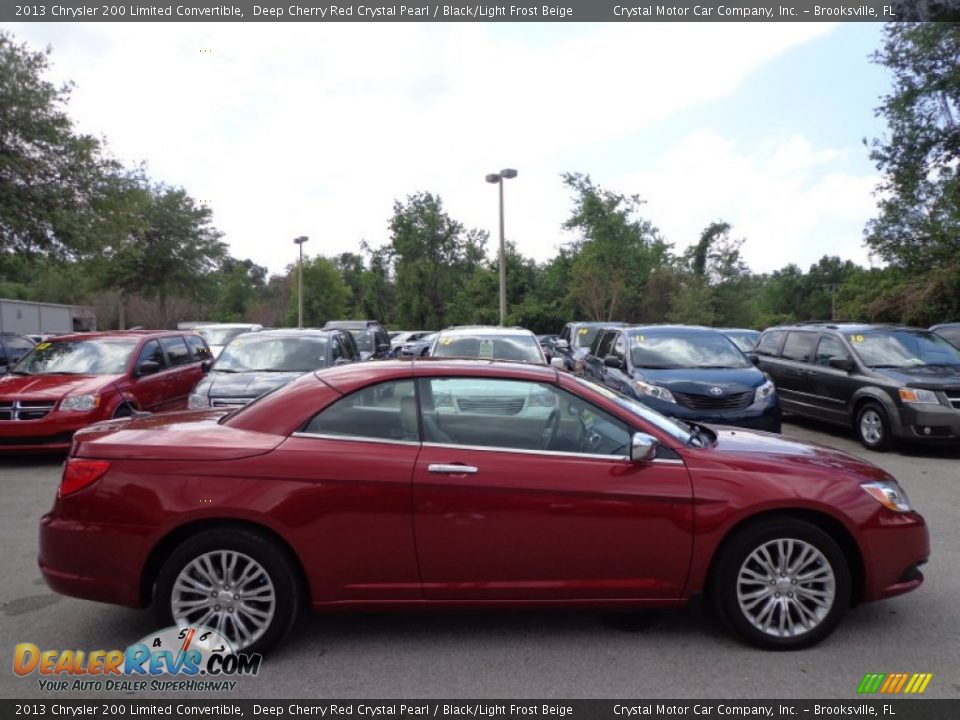 2013 Chrysler 200 Limited Convertible Deep Cherry Red Crystal Pearl / Black/Light Frost Beige Photo #9