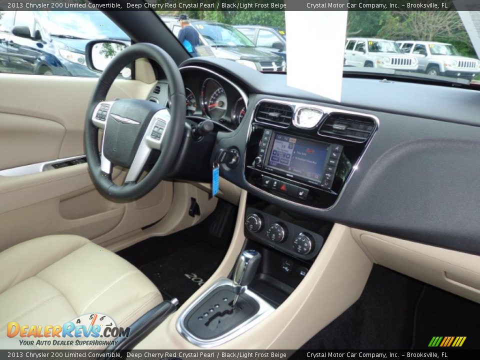 2013 Chrysler 200 Limited Convertible Deep Cherry Red Crystal Pearl / Black/Light Frost Beige Photo #11