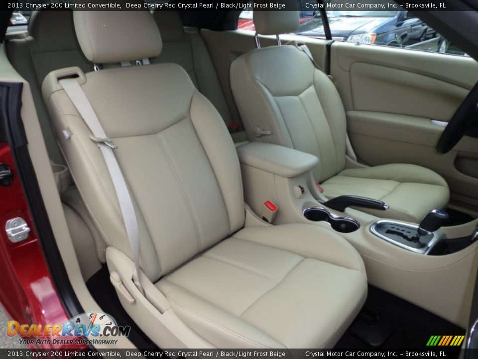 2013 Chrysler 200 Limited Convertible Deep Cherry Red Crystal Pearl / Black/Light Frost Beige Photo #12