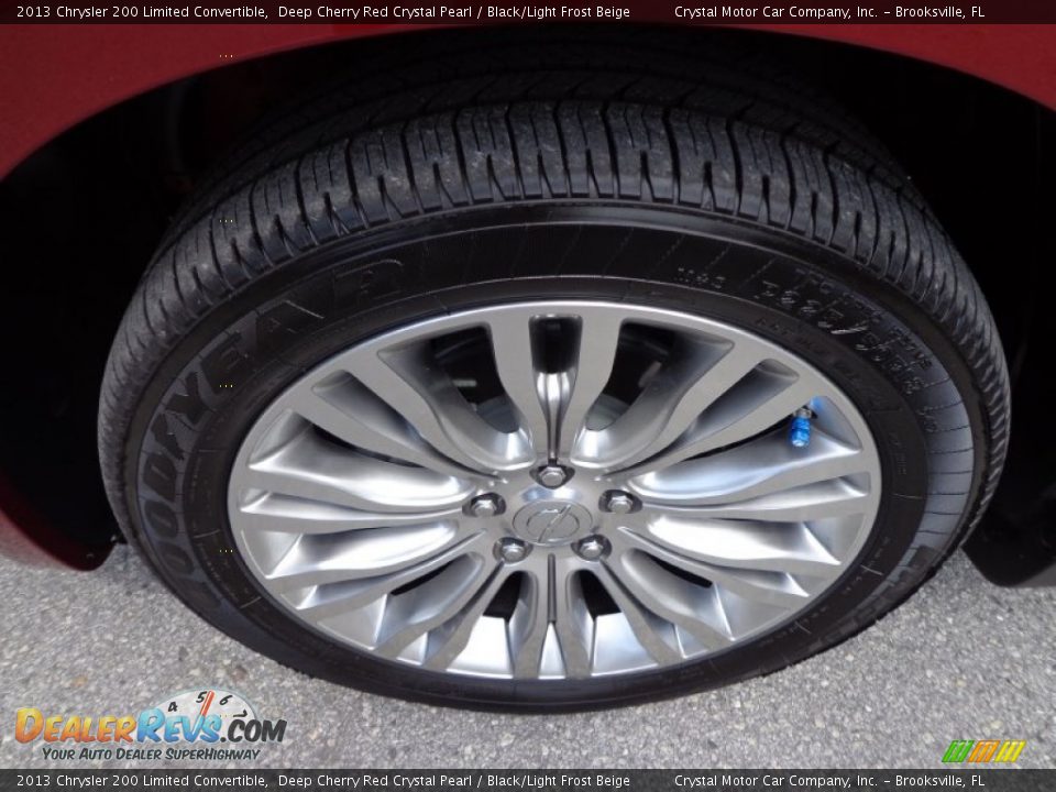 2013 Chrysler 200 Limited Convertible Deep Cherry Red Crystal Pearl / Black/Light Frost Beige Photo #14