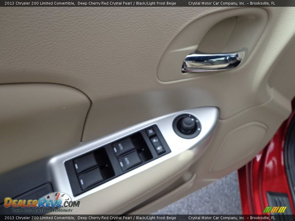 2013 Chrysler 200 Limited Convertible Deep Cherry Red Crystal Pearl / Black/Light Frost Beige Photo #17
