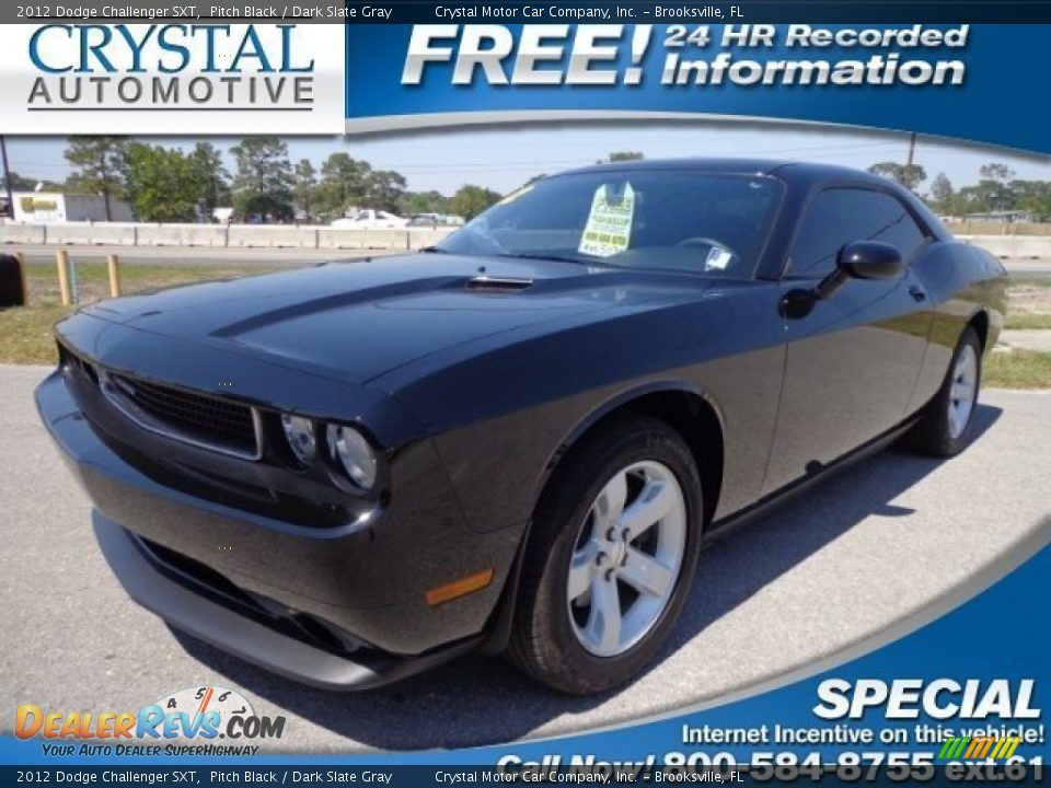 2012 Dodge Challenger SXT Pitch Black / Dark Slate Gray Photo #1