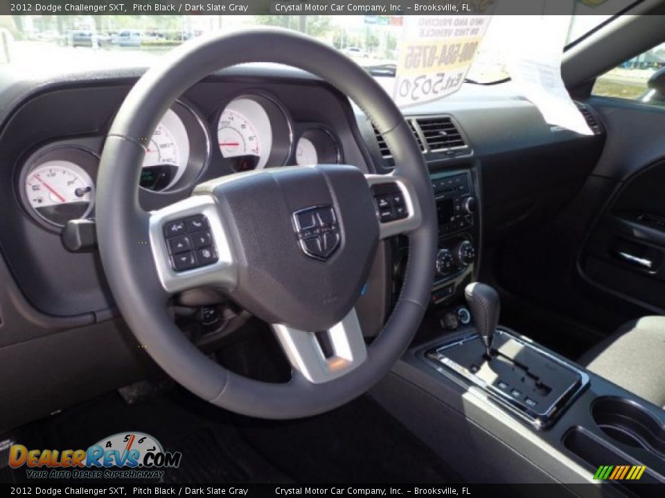 2012 Dodge Challenger SXT Pitch Black / Dark Slate Gray Photo #6
