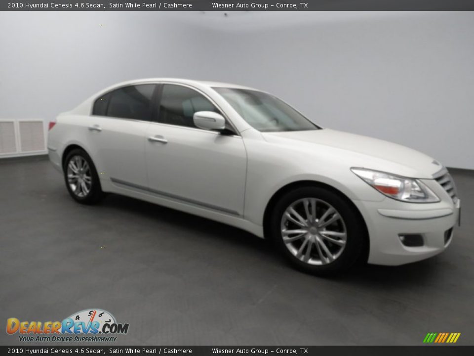 2010 Hyundai Genesis 4.6 Sedan Satin White Pearl / Cashmere Photo #3