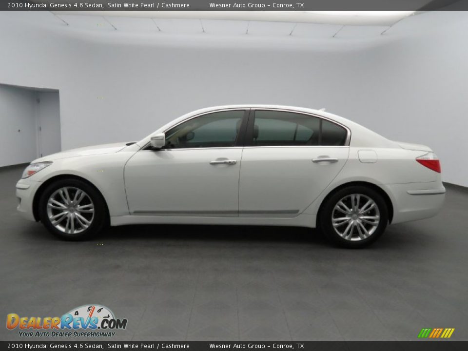 2010 Hyundai Genesis 4.6 Sedan Satin White Pearl / Cashmere Photo #8