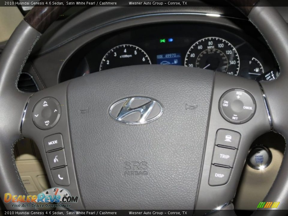 2010 Hyundai Genesis 4.6 Sedan Satin White Pearl / Cashmere Photo #16