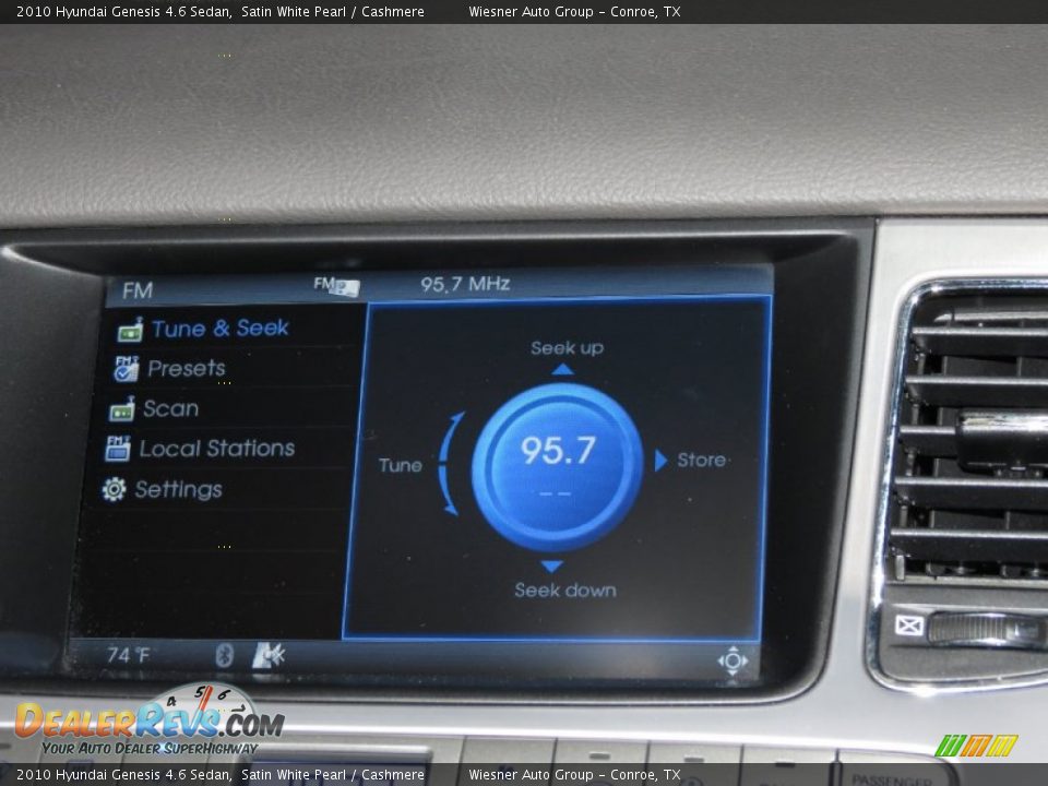 2010 Hyundai Genesis 4.6 Sedan Satin White Pearl / Cashmere Photo #17