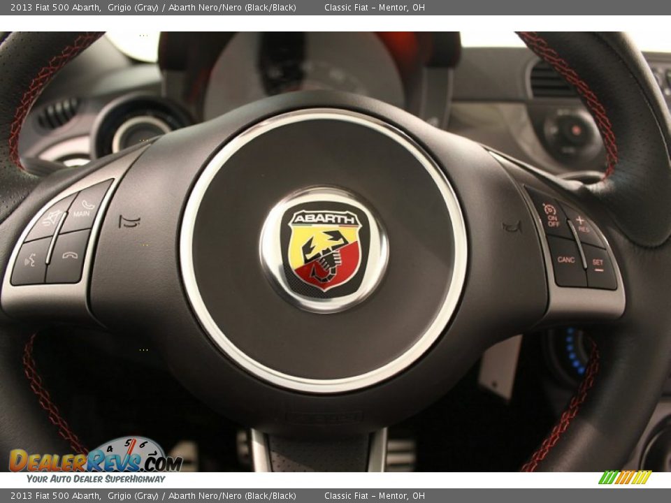 2013 Fiat 500 Abarth Grigio (Gray) / Abarth Nero/Nero (Black/Black) Photo #13