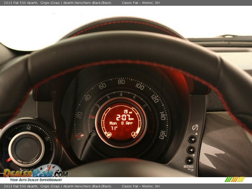 2013 Fiat 500 Abarth Grigio (Gray) / Abarth Nero/Nero (Black/Black) Photo #14