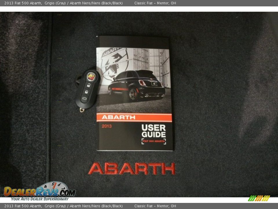 2013 Fiat 500 Abarth Grigio (Gray) / Abarth Nero/Nero (Black/Black) Photo #34