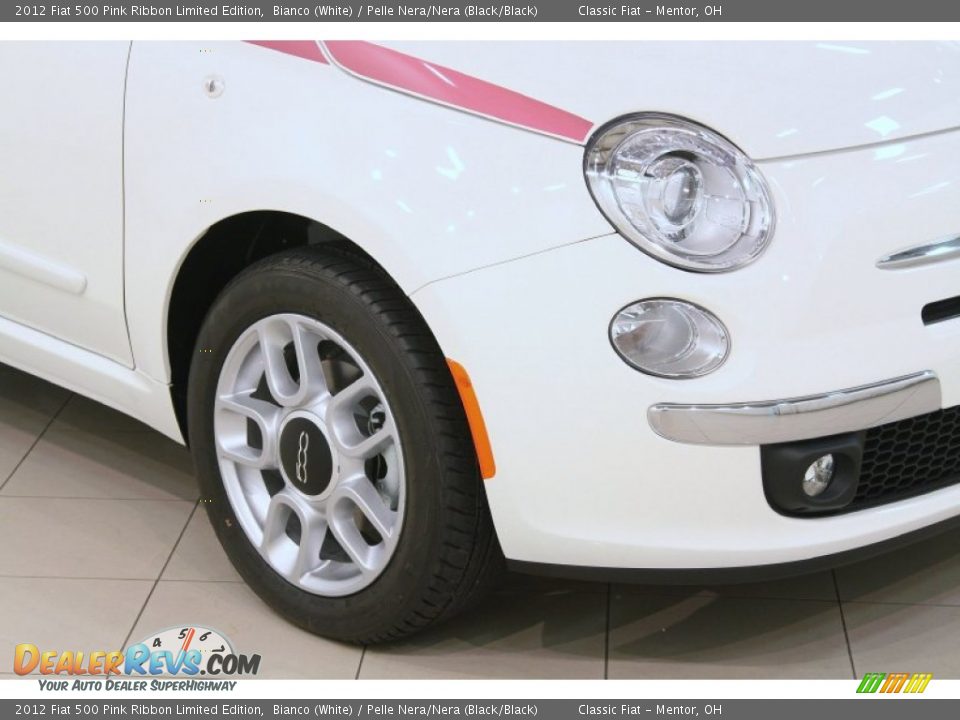 2012 Fiat 500 Pink Ribbon Limited Edition Bianco (White) / Pelle Nera/Nera (Black/Black) Photo #2
