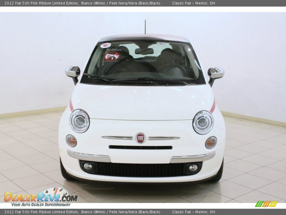 2012 Fiat 500 Pink Ribbon Limited Edition Bianco (White) / Pelle Nera/Nera (Black/Black) Photo #3