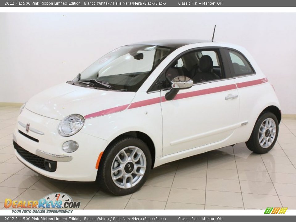 Front 3/4 View of 2012 Fiat 500 Pink Ribbon Limited Edition Photo #4