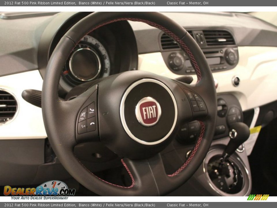 2012 Fiat 500 Pink Ribbon Limited Edition Steering Wheel Photo #10