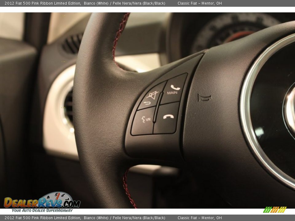 Controls of 2012 Fiat 500 Pink Ribbon Limited Edition Photo #11