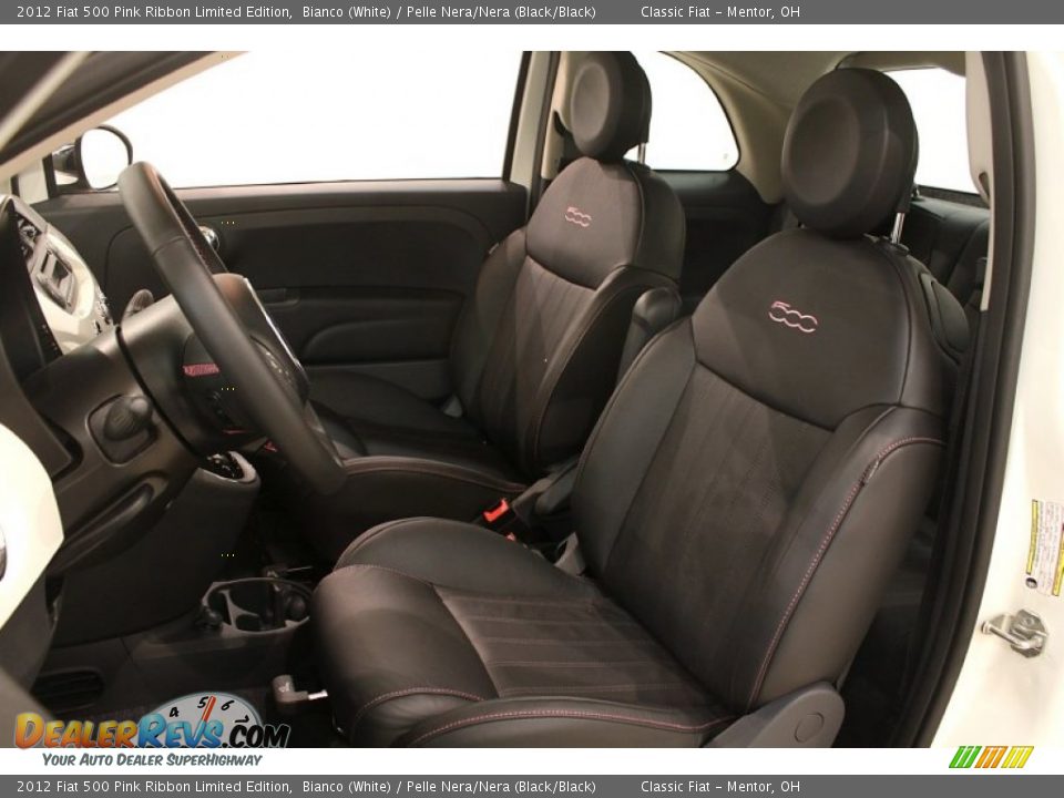 Front Seat of 2012 Fiat 500 Pink Ribbon Limited Edition Photo #13