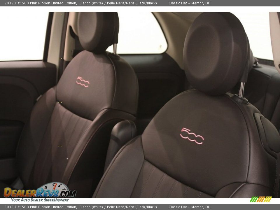 2012 Fiat 500 Pink Ribbon Limited Edition Bianco (White) / Pelle Nera/Nera (Black/Black) Photo #14