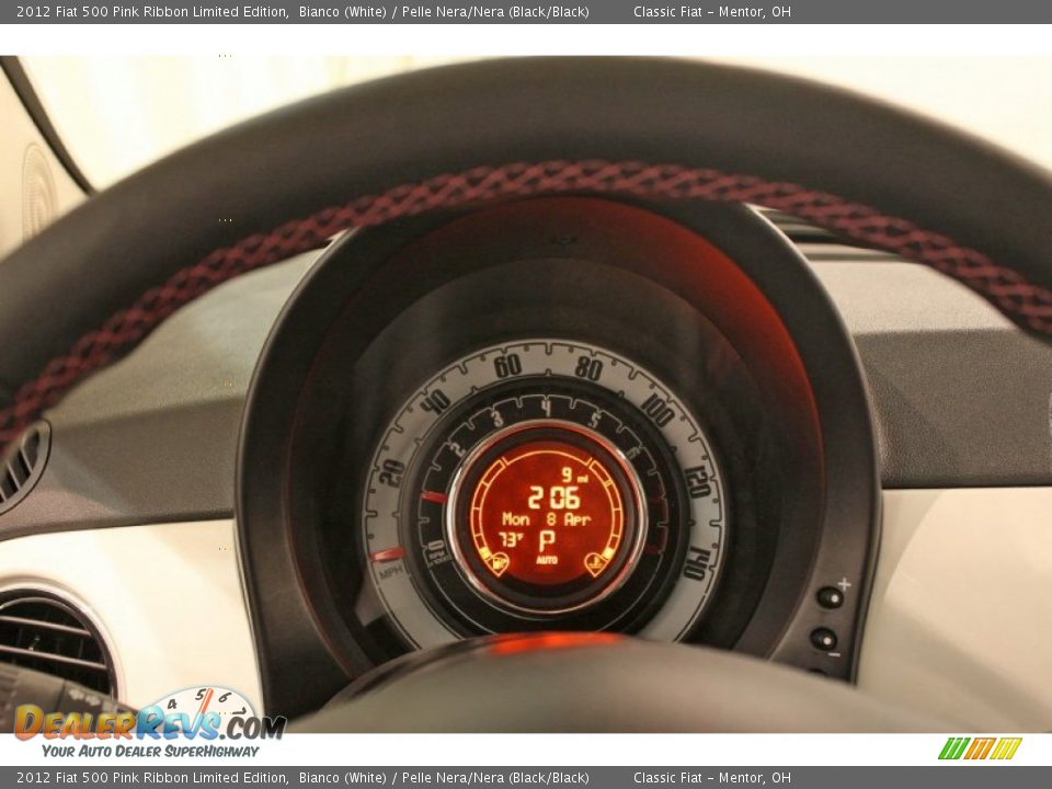 2012 Fiat 500 Pink Ribbon Limited Edition Gauges Photo #15