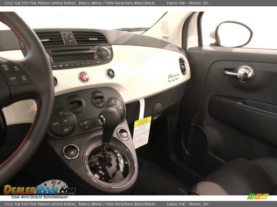2012 Fiat 500 Pink Ribbon Limited Edition Bianco (White) / Pelle Nera/Nera (Black/Black) Photo #17