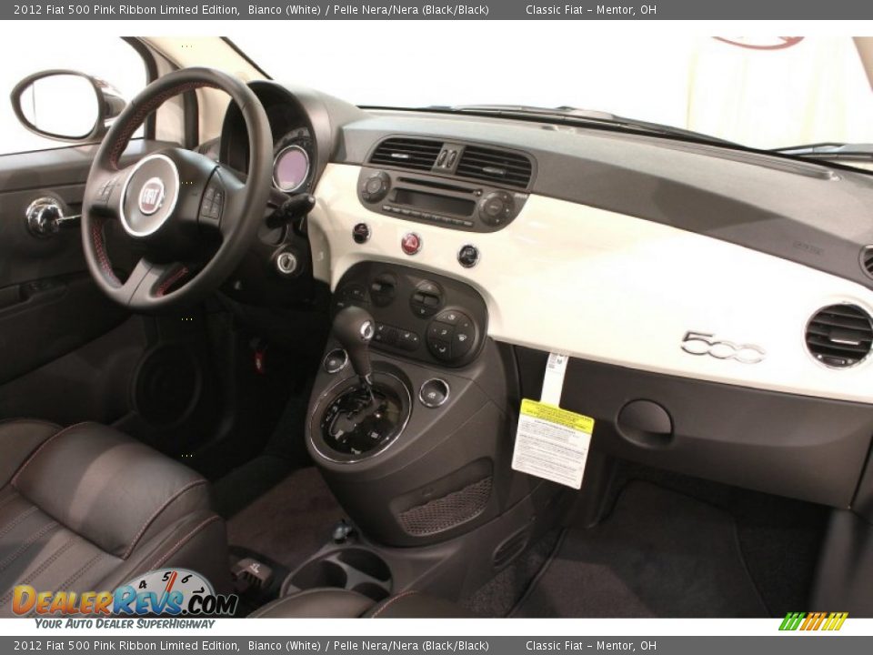 Dashboard of 2012 Fiat 500 Pink Ribbon Limited Edition Photo #20
