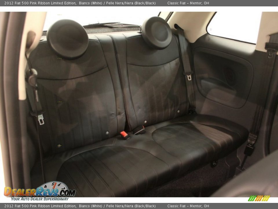 Rear Seat of 2012 Fiat 500 Pink Ribbon Limited Edition Photo #22