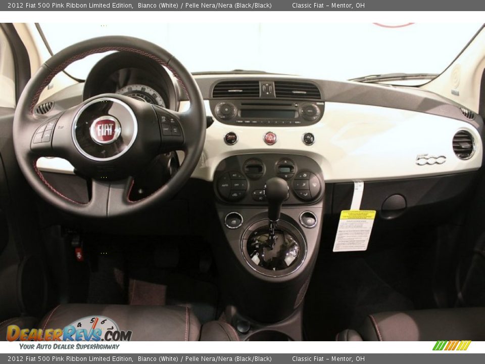 Dashboard of 2012 Fiat 500 Pink Ribbon Limited Edition Photo #24