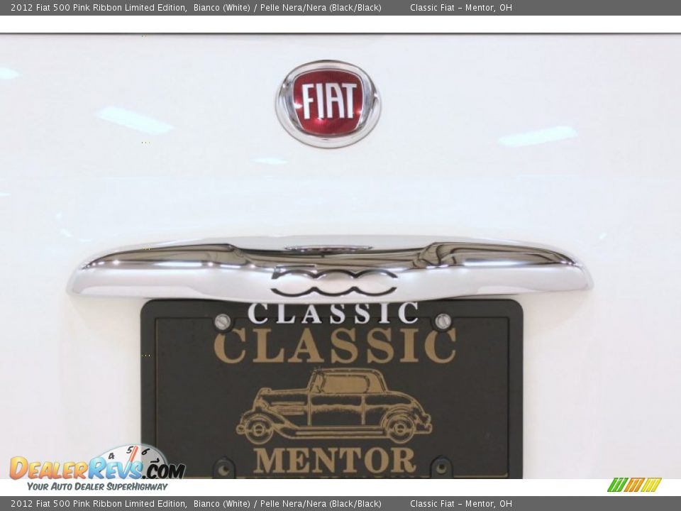 2012 Fiat 500 Pink Ribbon Limited Edition Bianco (White) / Pelle Nera/Nera (Black/Black) Photo #28