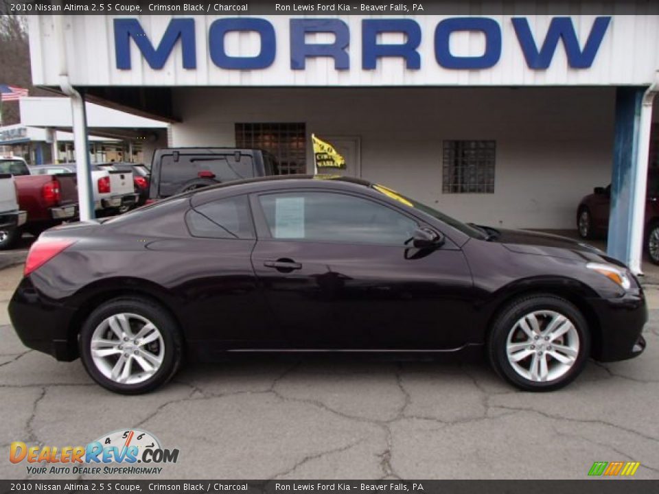 2010 Nissan Altima 2.5 S Coupe Crimson Black / Charcoal Photo #1