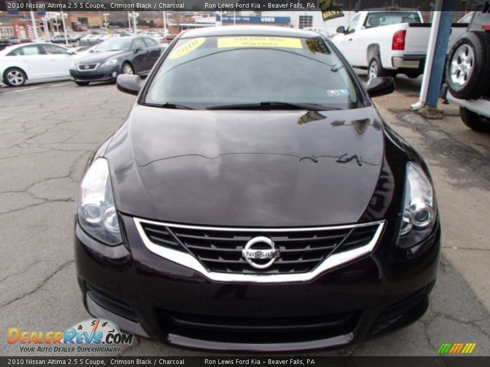 2010 Nissan Altima 2.5 S Coupe Crimson Black / Charcoal Photo #3