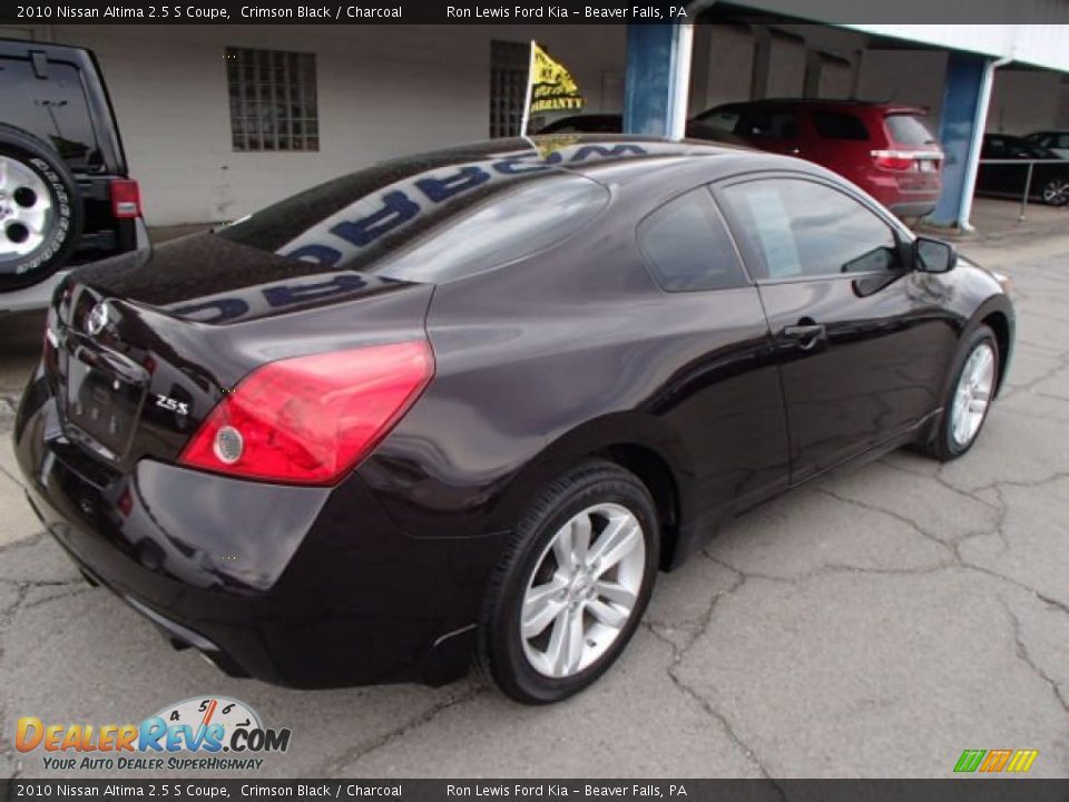 2010 Nissan Altima 2.5 S Coupe Crimson Black / Charcoal Photo #8
