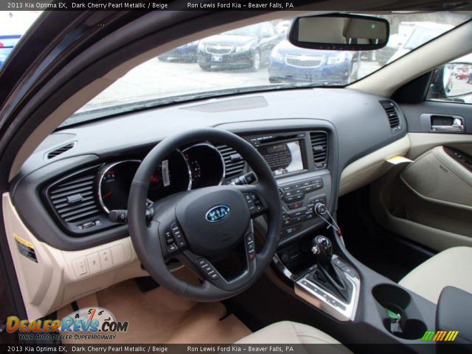 2013 Kia Optima EX Dark Cherry Pearl Metallic / Beige Photo #10