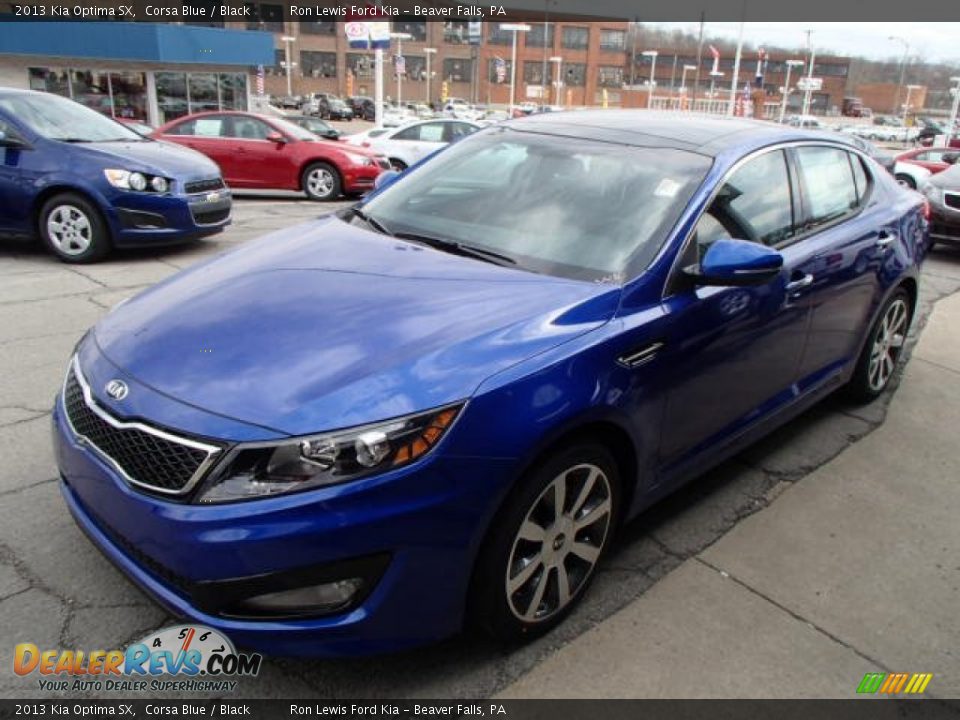 2013 Kia Optima SX Corsa Blue / Black Photo #4