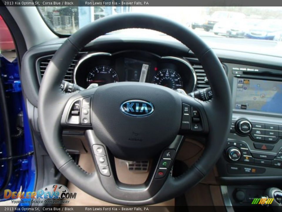 2013 Kia Optima SX Corsa Blue / Black Photo #19