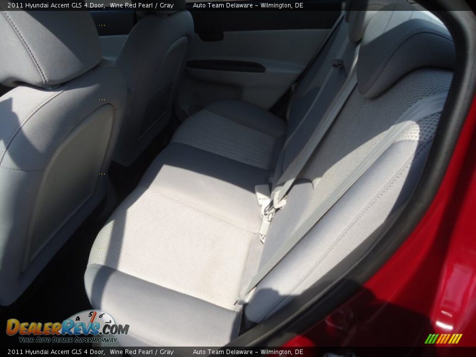 2011 Hyundai Accent GLS 4 Door Wine Red Pearl / Gray Photo #17
